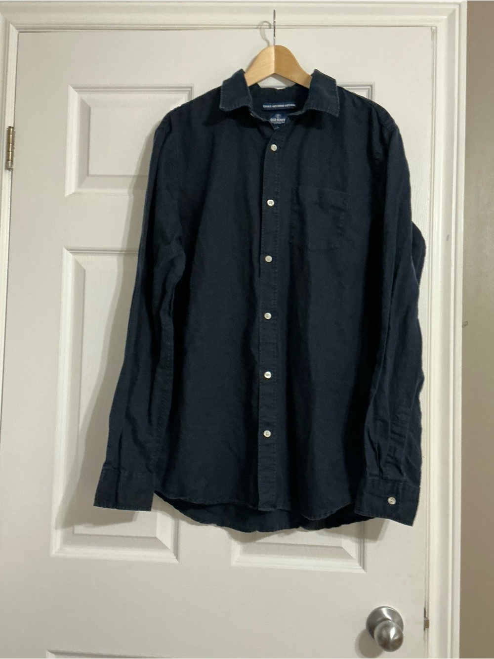 Classic Old Navy Linen Blend Long-Sleeve Button-Down Shirt - Men's L Tall